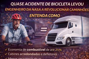COMO UM QUASE ACIDENTE DE BICICLETA LEVOU UM ENGENHEIRO DA NASA A TRANSFORMAR A AERODINÂMICA DOS CAMINHÕES E REDUZIR O CONSUMO EM ATÉ 25%