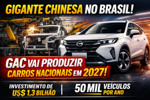GAC confirma produção de veículos no Brasil a partir de 2027 e promete investimento bilionário para disputar espaço no competitivo mercado automotivo nacional
