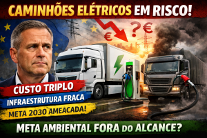 Caminhões elétricos enfrentam barreiras reais: custos elevados, infraestrutura limitada e metas europeias sob risco até 2030