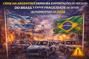 Crise na Argentina derruba exportações de veículos do Brasil e expõe fragilidade do setor automotivo em 2026