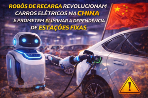 Robôs de recarga revolucionam carros elétricos na China e prometem eliminar a dependência de estações fixas