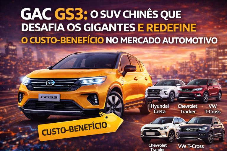 GAC GS3: O SUV CHINÊS QUE DESAFIA OS GIGANTES E REDEFINE O CUSTO-BENEFÍCIO NO MERCADO AUTOMOTIVO