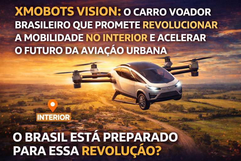 XMOBOTS VISION: O CARRO VOADOR BRASILEIRO QUE PROMETE REVOLUCIONAR A MOBILIDADE NO INTERIOR E ACELERAR O FUTURO DA AVIAÇÃO URBANA