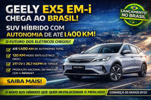 GEELY EX5 EM-i CHEGA AO BRASIL: O SUV HÍBRIDO QUE PROMETE AUTONOMIA DE ATÉ 1.400 KM E REVOLUCIONA O SEGMENTO