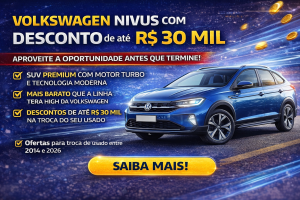 VOLKSWAGEN NIVUS COM DESCONTO DE ATÉ R$ 30 MIL: O SUV QUE FICOU MAIS BARATO QUE O TERA E PODE SER A MELHOR OPORTUNIDADE DO MOMENTO
