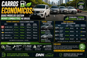 Carros econômicos: quais modelos gastam menos combustível no Brasil