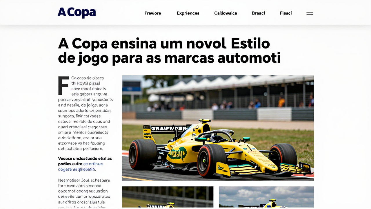 A Copa ensina um novo estilo de jogo para as marcas automotivas