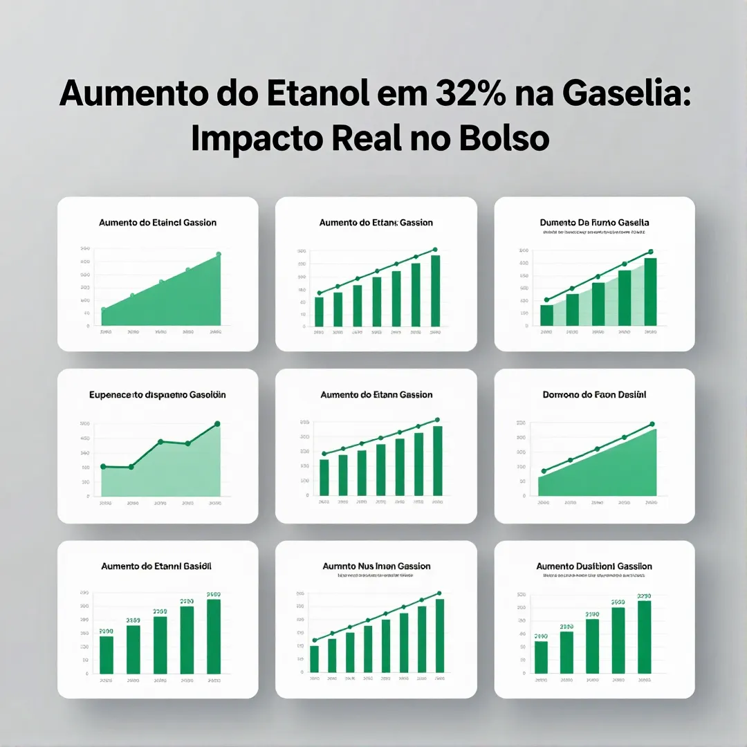Infográfico - Aumento do Etanol em 32% na Gasolina: Impacto Real no Bolso e Desempenho dos Carros Flex