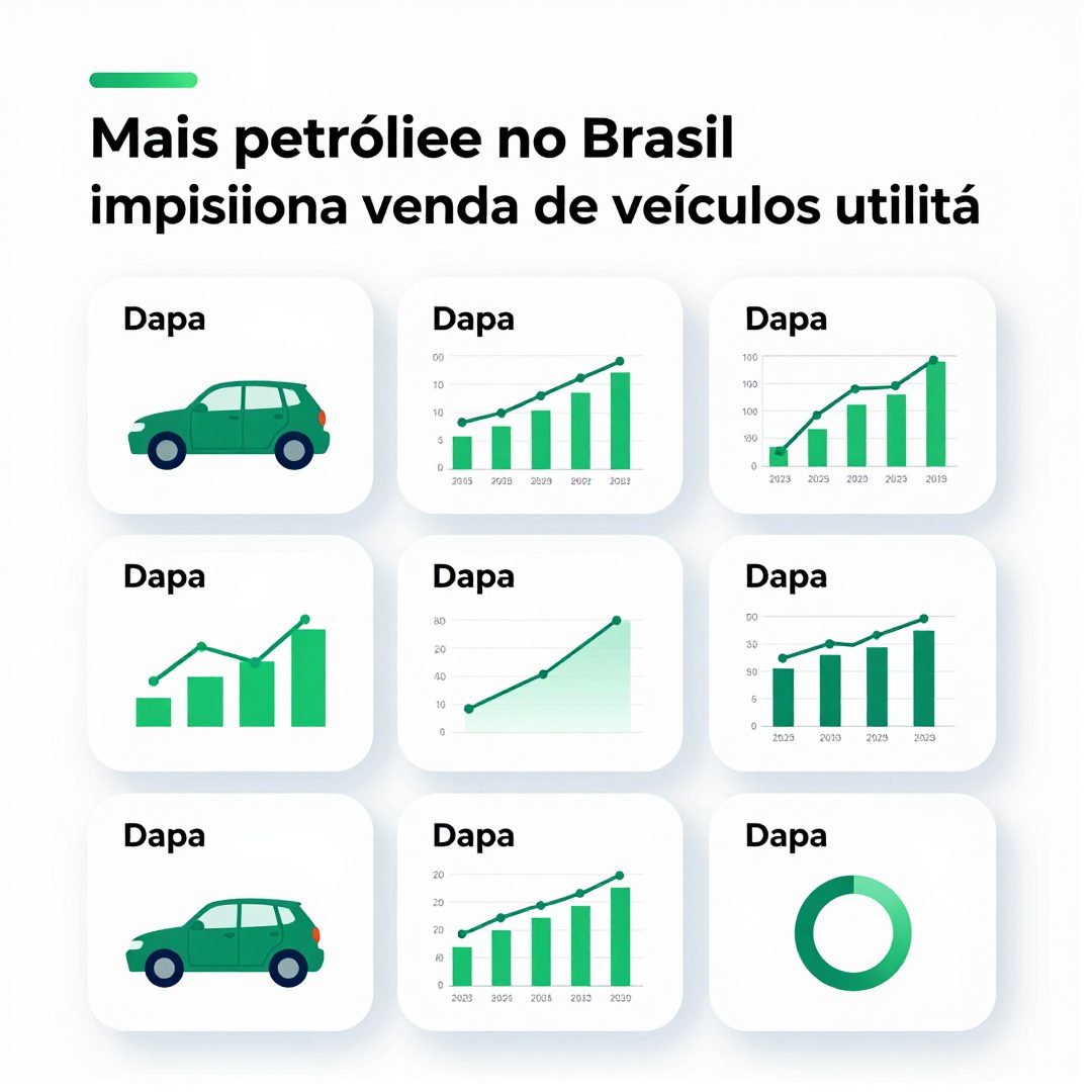Infográfico - Mais petróleo no Brasil impulsiona venda de veículos utilitários e picapes a diesel