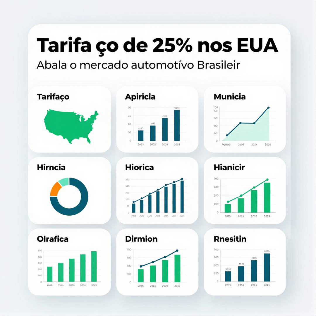 Infográfico - Tarifaço de 25% nos EUA abala o mercado automotivo brasileiro: o que muda para quem compra carro