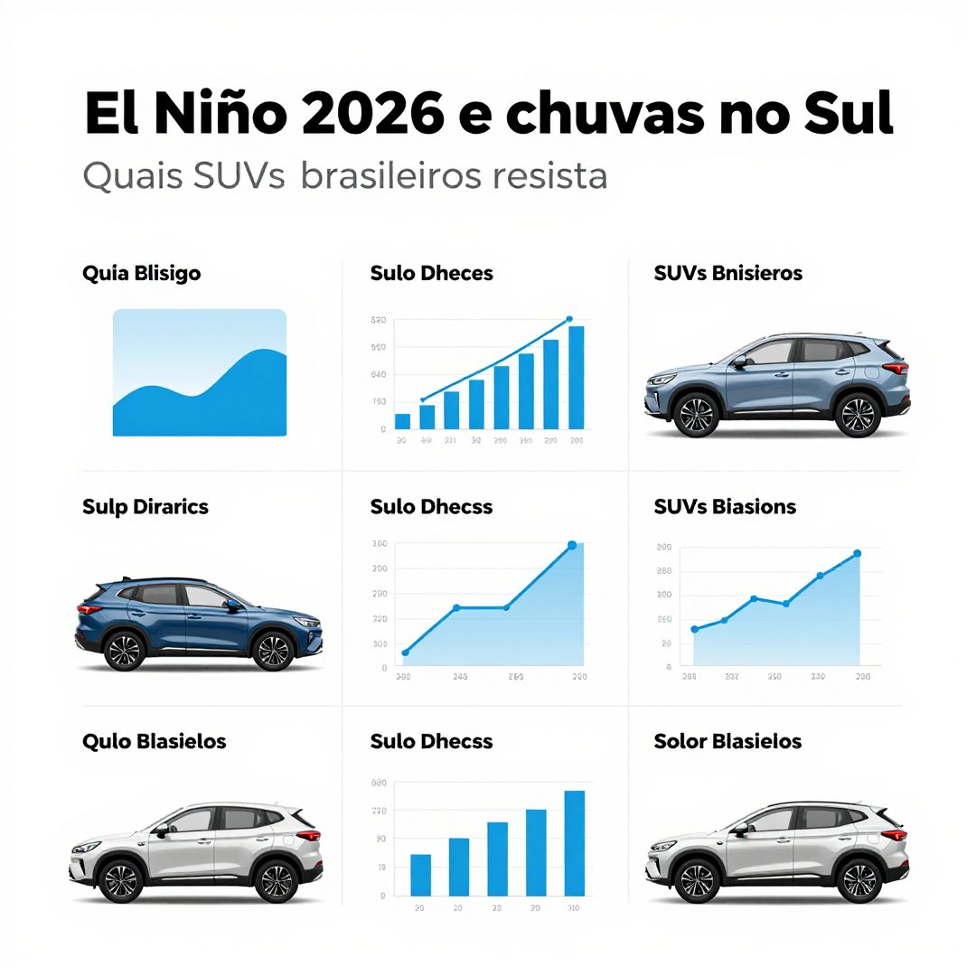 Infográfico - El Niño 2026 e chuvas no Sul: quais SUVs brasileiros resistem melhor a alagamentos?