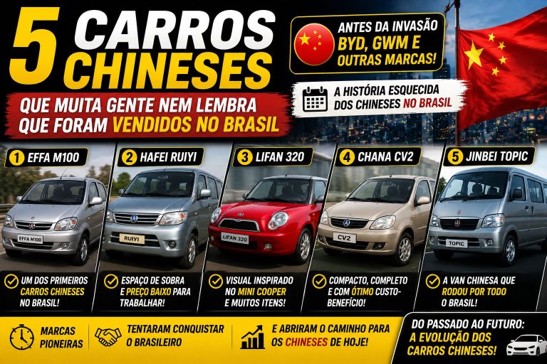 5 carros chineses que muita gente esqueceu que já foram vendidos no Brasil
