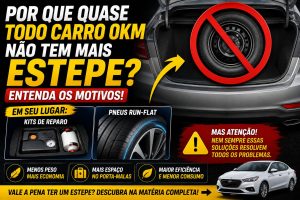 Por que os carros novos estão abandonando o estepe? Entenda a estratégia das montadoras