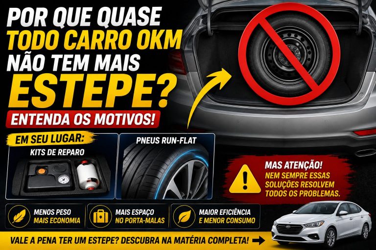 Por que os carros novos estão abandonando o estepe? Entenda a estratégia das montadoras
