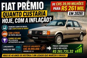 Fiat Prêmio: quanto custaria hoje o clássico sedan da Fiat com a inflação?