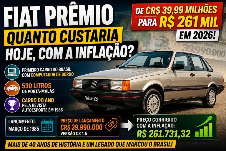 Fiat Prêmio: quanto custaria hoje o clássico sedan da Fiat com a inflação?