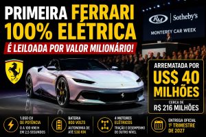 Primeira Ferrari 100% elétrica é leiloada por valor milionário