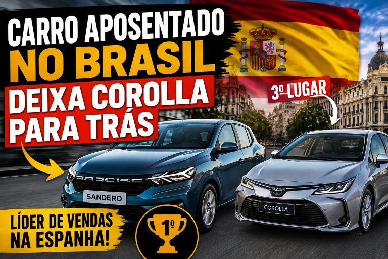 Carro aposentado no Brasil supera Toyota Corolla e lidera vendas na Espanha em 2026