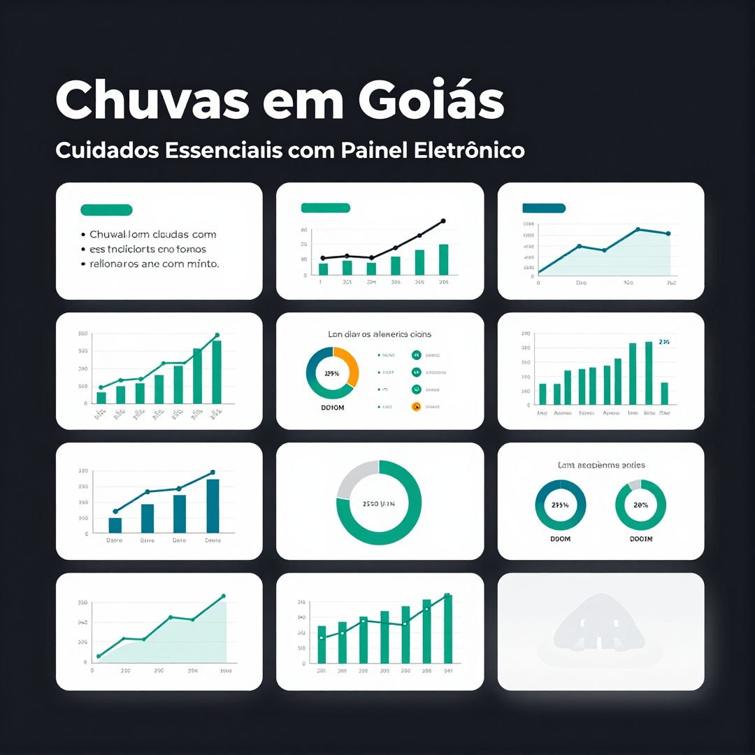 Infográfico - Chuvas em Goiás: Cuidados Essenciais com Painel Eletrônico e Ar-Condicionado Após Alagamentos