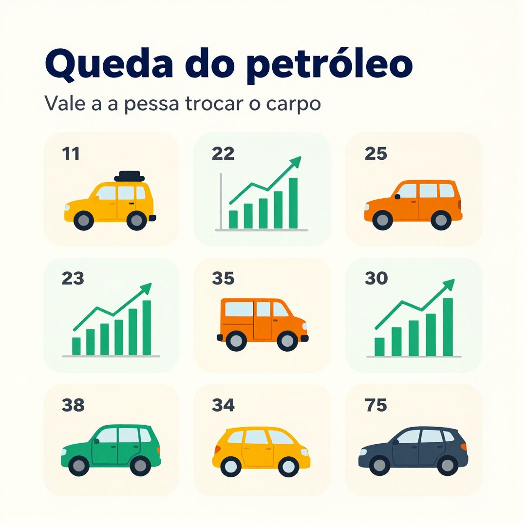 Infográfico - Queda do petróleo impacta preços: vale a pena trocar o carro a gasolina por híbrido agora?