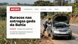 Buracos nas estradas da Bahia aceleram desgaste de suspensão e pneus em veículos de passeio