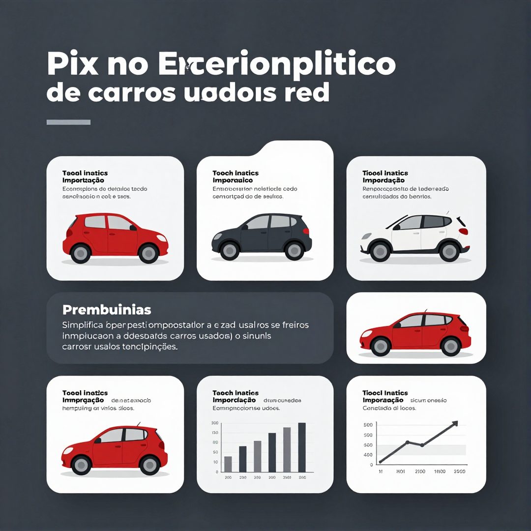 Infográfico - Pix no exterior simplifica importação de carros usados e reduz custos cambiais para brasileiros
