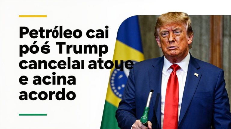 Petróleo cai após Trump cancelar ataque e acena com acordo: impacto direto na matriz automotiva brasileira