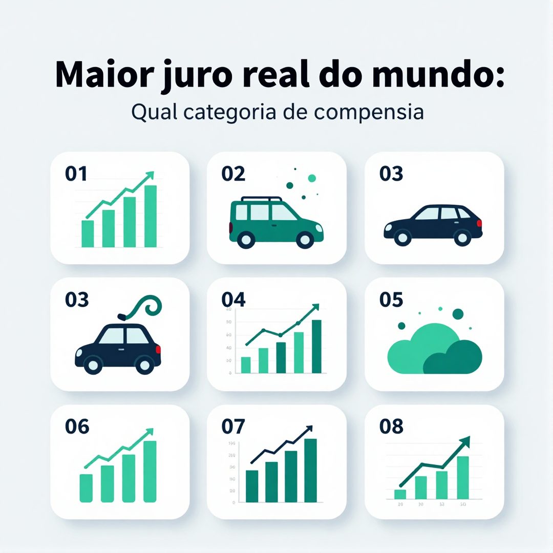 Infográfico - Maior juro real do mundo: qual categoria de veículo compensa mais comprar com dinheiro ou financiamento agora