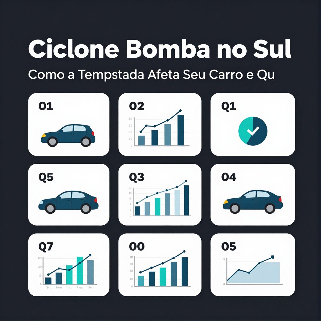 Infográfico - Ciclone Bomba no Sul: Como a Tempestade Afeta Seu Carro e Quais Modelos Se Saem Melhor?