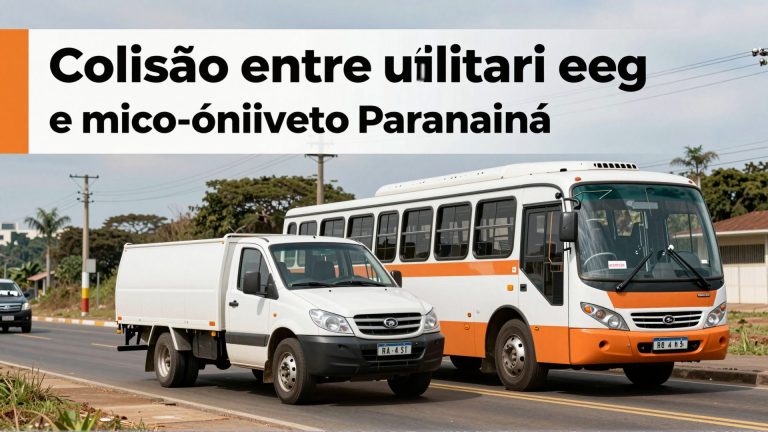 Colisão entre utilitário leve e micro-ônibus no Paraná revela falhas na frenagem automática moderna