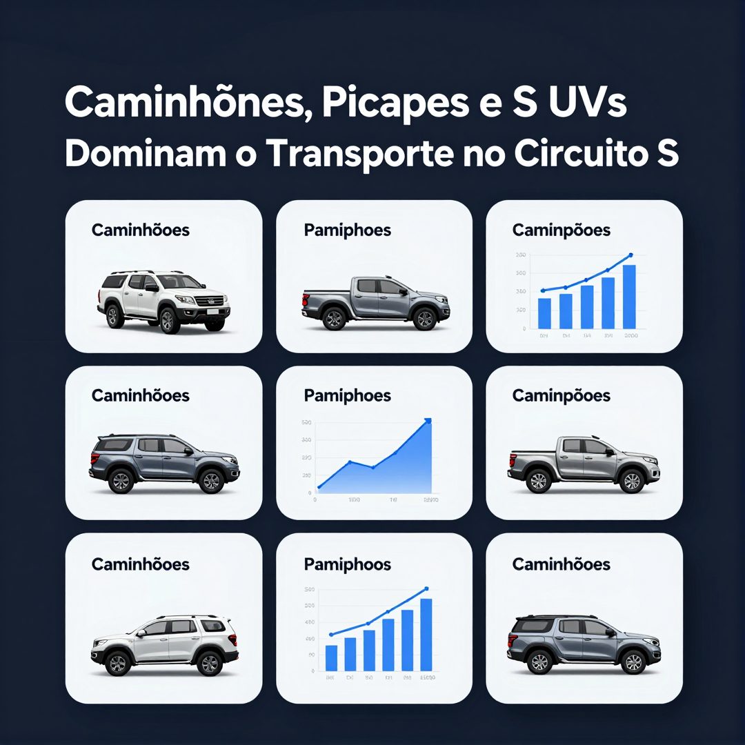 Infográfico - Caminhões, Picapes e SUVs Dominam o Transporte no Circuito Sertanejo com Requisitos Específicos de Carga e Conforto