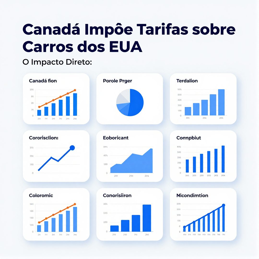 Infográfico - Canadá Impõe Tarifas sobre Carros dos EUA: O Impacto Direto no Preço de Veículos Importados no Brasil