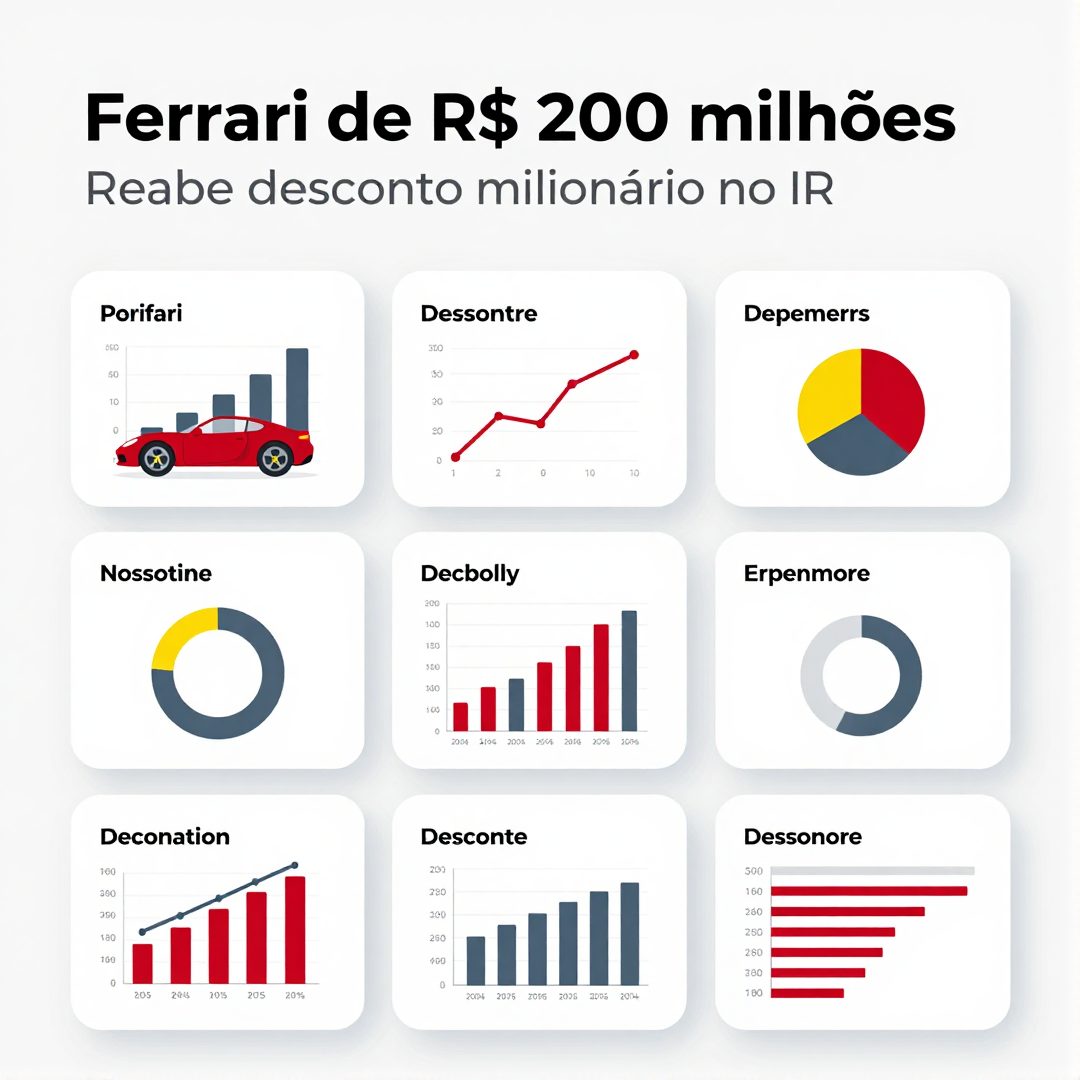 Infográfico - Ferrari de R$ 200 milhões recebe desconto milionário no IR: entenda a nova regra e o impacto nos supercarros