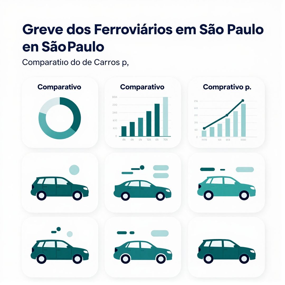 Infográfico - Greve dos Ferroviários em São Paulo: Comparativo de Carros para o Dia a Dia no Asfalto