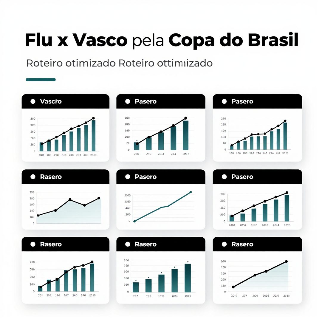 Infográfico - Flu x Vasco pela Copa do Brasil: roteiro otimizado para reduzir consumo de combustível