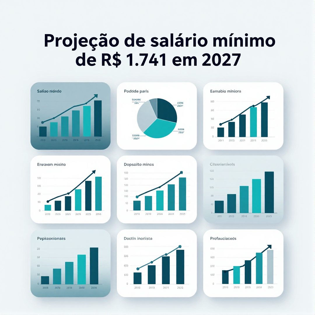 Infográfico - Projeção de salário mínimo de R$ 1.741 em 2027 redefine o mercado de veículos usados