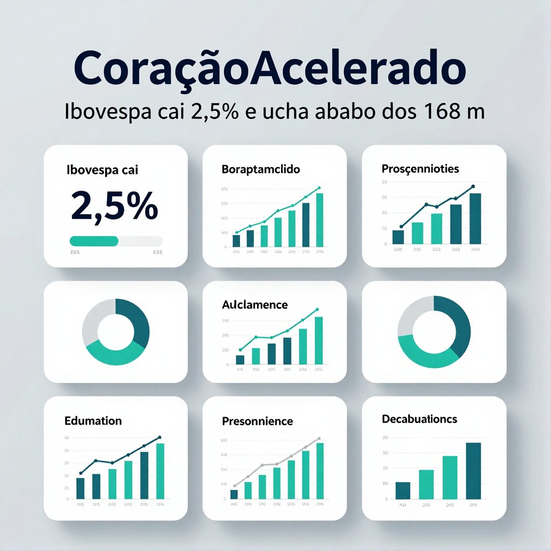 Infográfico - CoracaoAcelerado: Ibovespa cai 2,5% e fecha abaixo dos 168 mil com mais sinais de saída de estrangeiros: testes revelam 