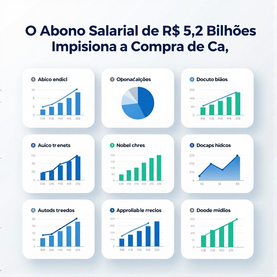 Infográfico - O Abono Salarial de R$ 5,2 Bilhões Impulsiona a Compra de Carros Populares com Tecnologia Embarcada