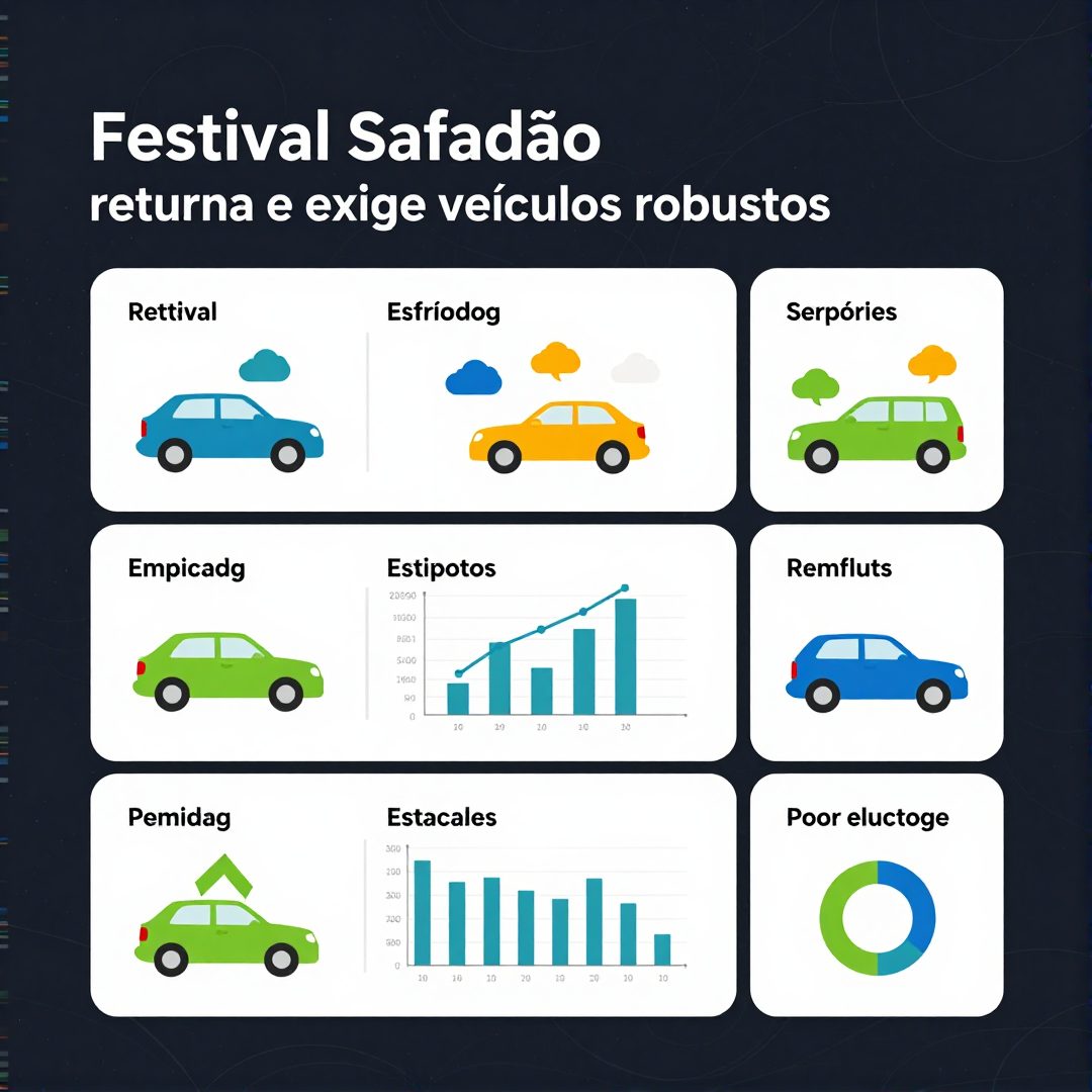Infográfico - Festival Safadão retorna e exige veículos robustos para transporte de equipamentos e público