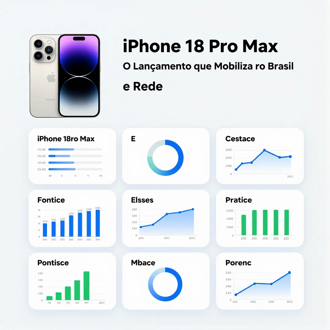 Infográfico - iPhone 18 Pro Max: O Lançamento que Mobiliza o Brasil e Redefine o Mercado