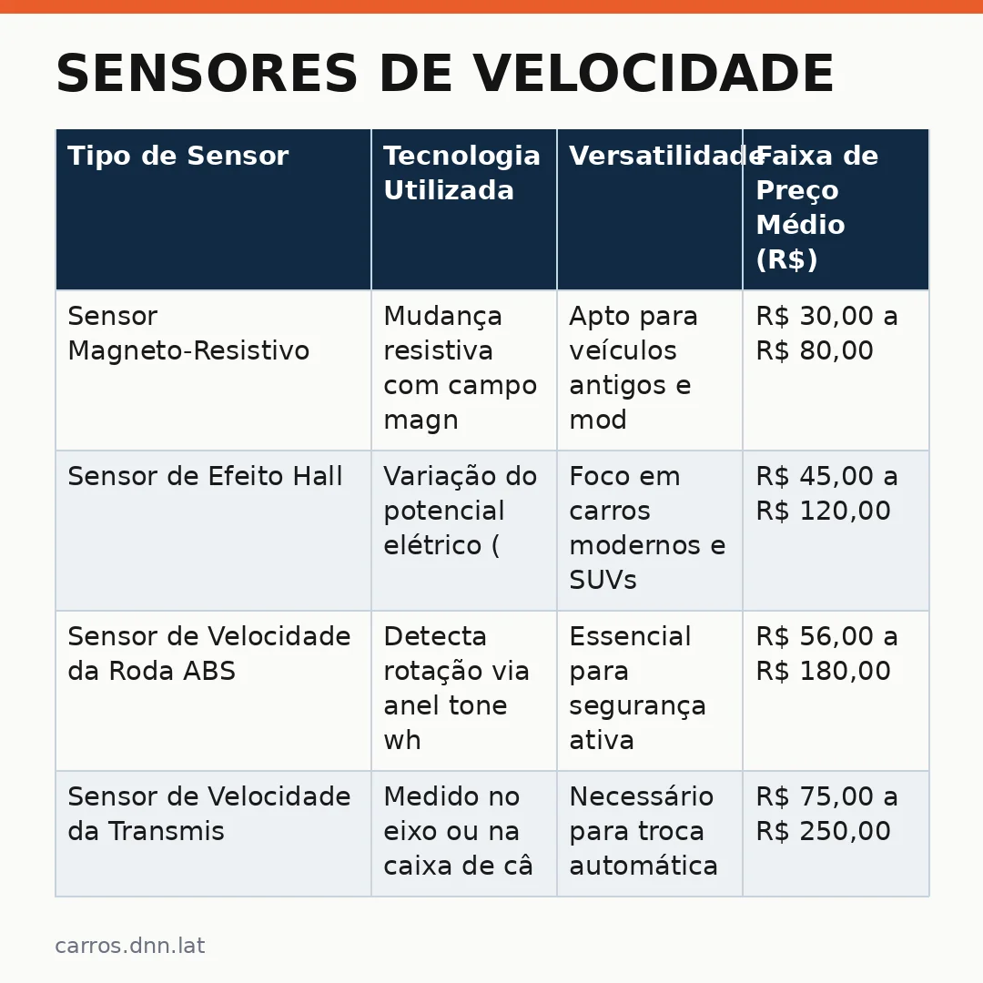 Infográfico - Sensores de Velocidade: Como Escolher, Instalar e Garantir Segurança na Estrada
