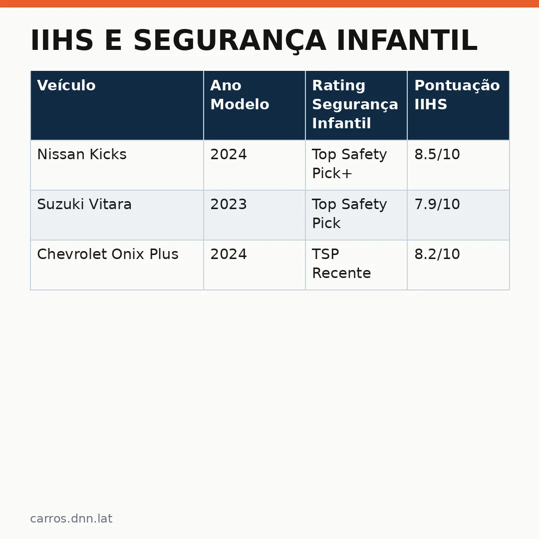 Infográfico - IIHS e Segurança Infantil: Por que o cinto salva vidas