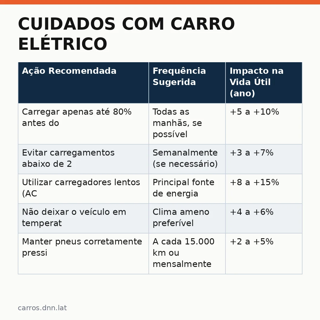 Infográfico - Cuidados com Carro Elétrico: Protegendo Pneus e Bateria de Desgaste Precoce