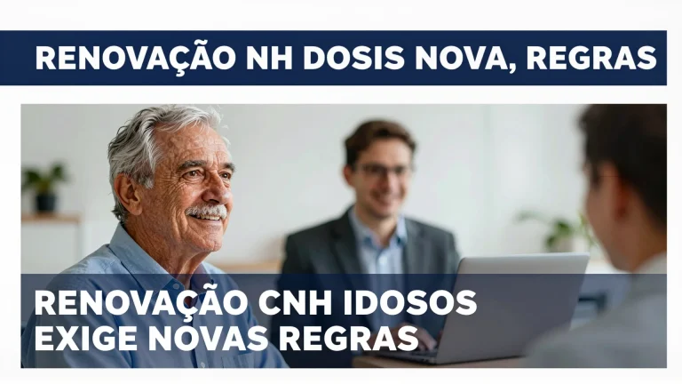 Renovação CNH idosos exige novas regras e prazos específicos no DETRAN