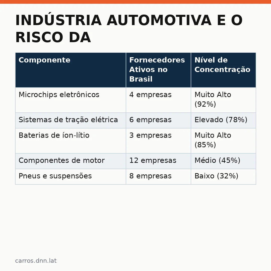 Infográfico - Indústria Automotiva e o Risco da Concentração de Suprimentos