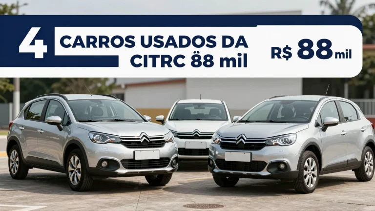 4 carros usados da Citroën a partir de R$ 88 mil com poucos anos de uso