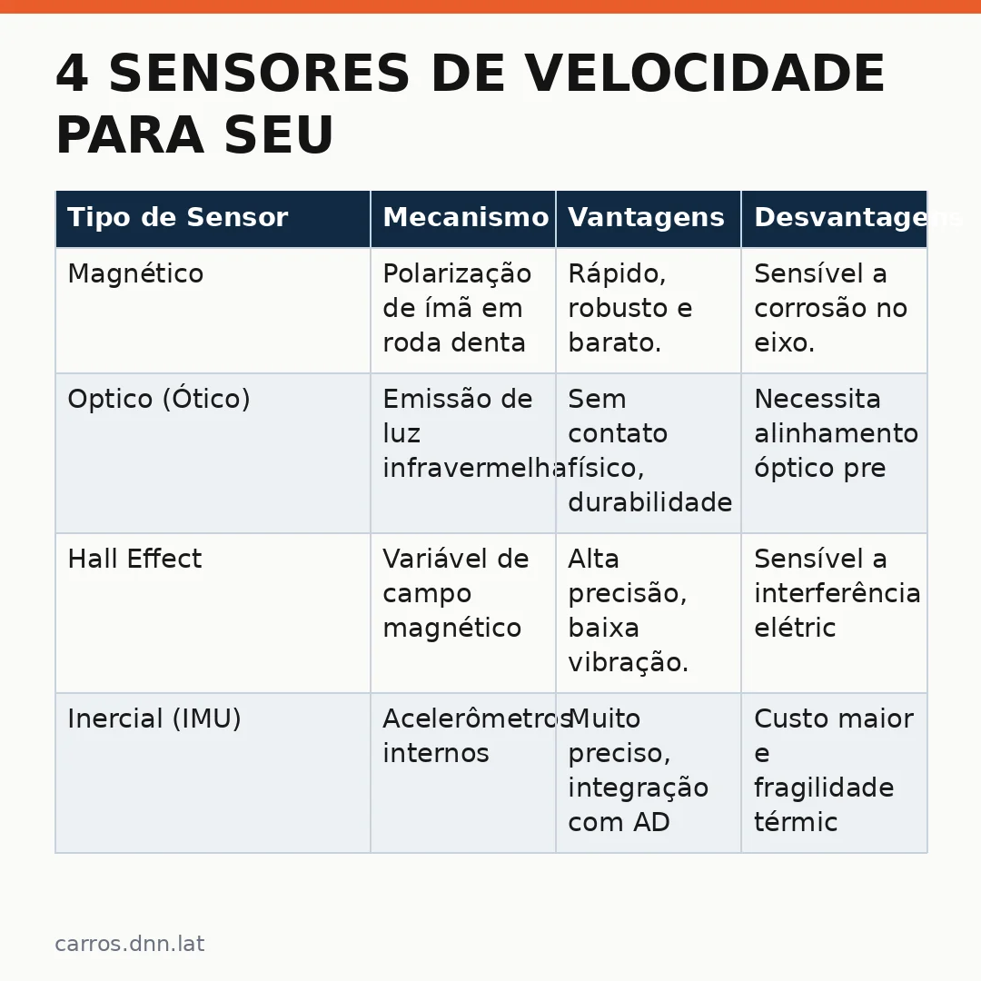 Infográfico - 4 sensores de velocidade para seu carro a partir de R$ 56: análise completa