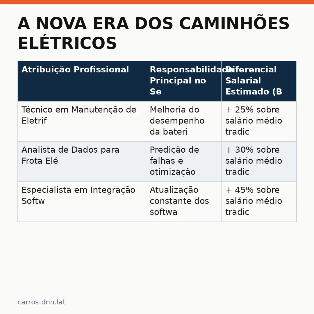 Infográfico - A Nova Era dos Caminhões Elétricos e as Vagas no Brasil