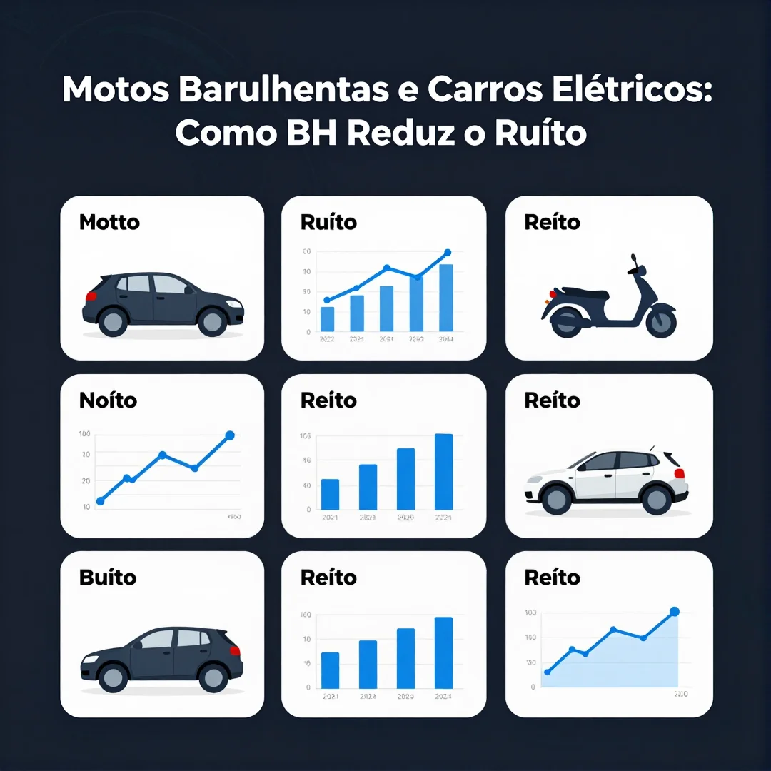 Infográfico - Motos Barulhentas e Carros Elétricos: Como BH Reduz o Ruído Urbano com Novas Regras