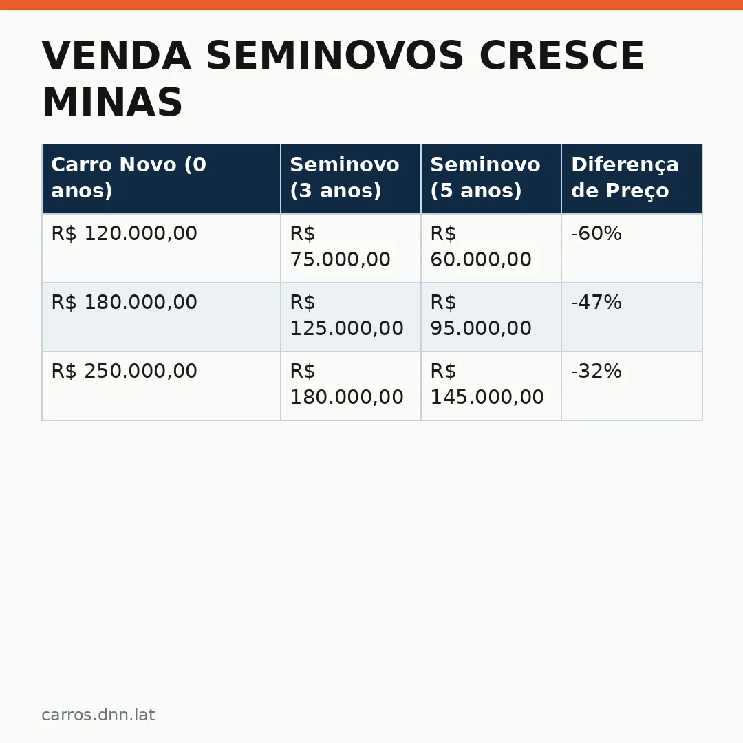 Infográfico - Venda Seminovos Cresce Minas: Elétricos e Marcas Chinesas Redefinem o Mercado Automotivo